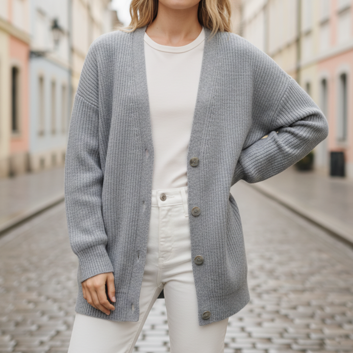 Oversized Button Cardigan for Women