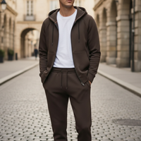 Men's Sports Tracksuit Set with Zip Hoodie and Pants