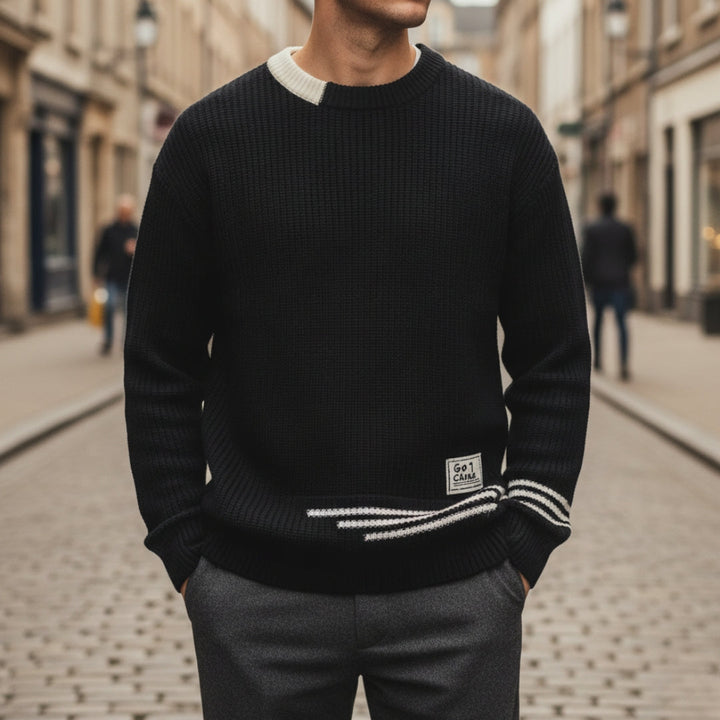 Casual Ribbed Crewneck Sweater