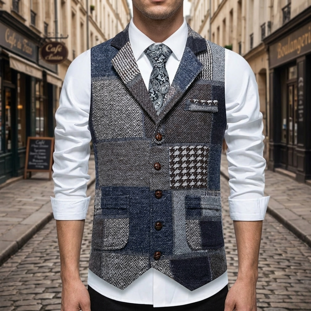 Elegant Slim Fit Tweed Men&