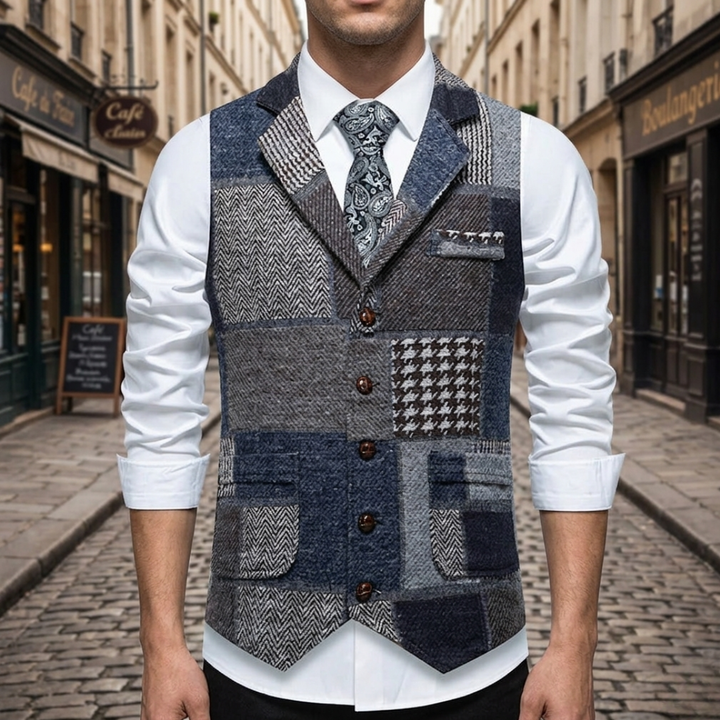 Elegant Slim Fit Tweed Men&