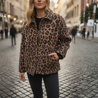 Women's Leopard Print Oversized Shacket