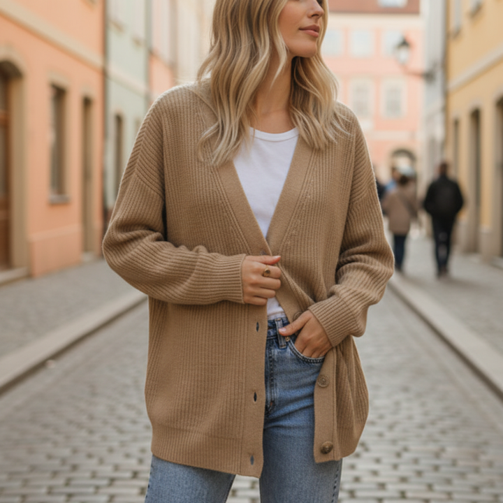 Oversized Button Cardigan for Women