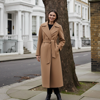 Long Women's Coat with Belt