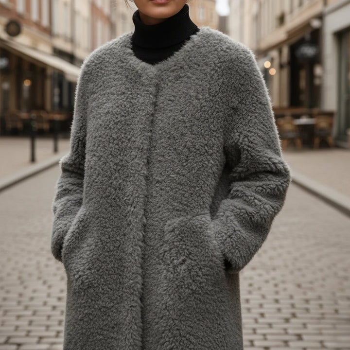 Oversized Sherpa Faux Fur Jacket