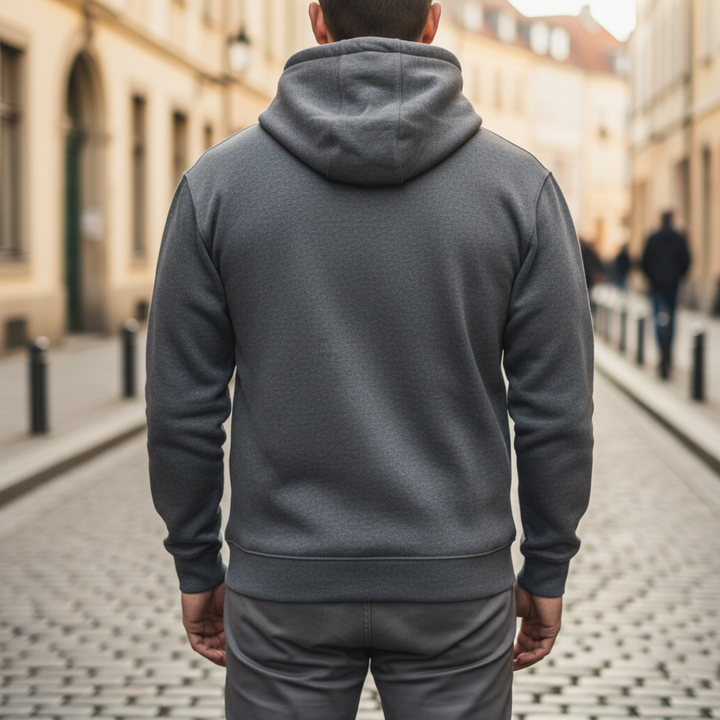 Felpa tecnica da uomo con zip e tasche