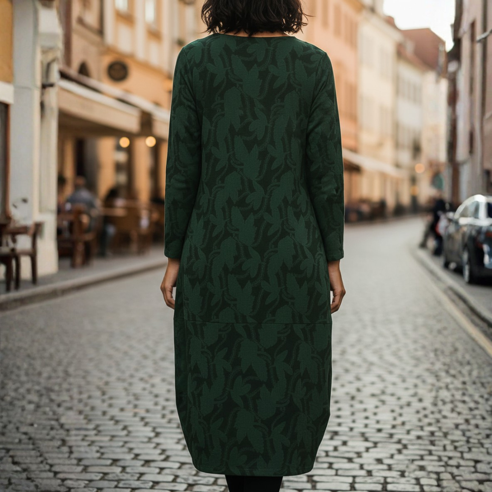 Women's High-Quality Midi Dress | Elegant Long Sleeve Casual Plus Size Dresses 2