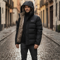 Men's Winter Waterproof Puffer Jacket with Hood