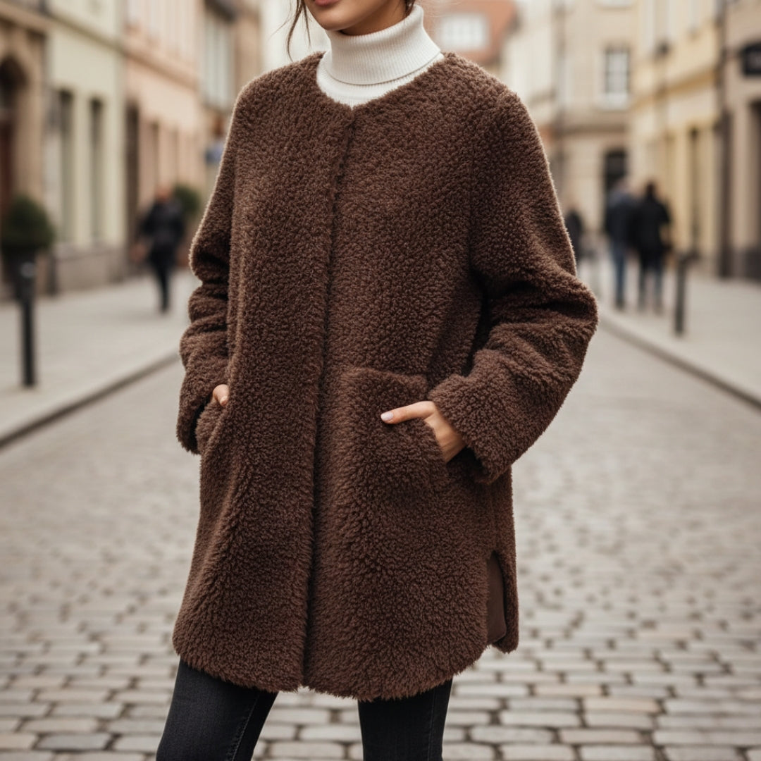 Oversized Sherpa Faux Fur Jacket