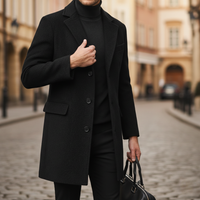 Elegant Men's Three-Button Coat