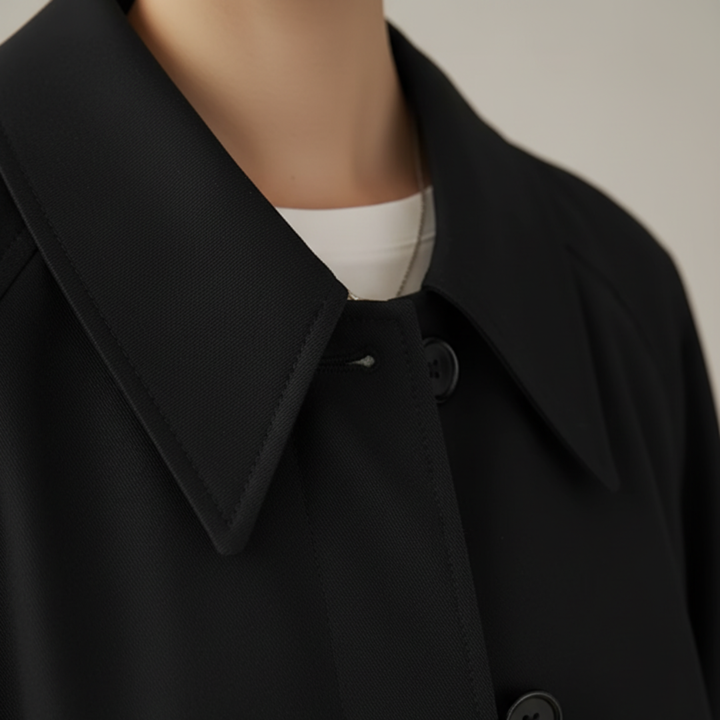 Trench lungo oversize da donna in tessuto leggero