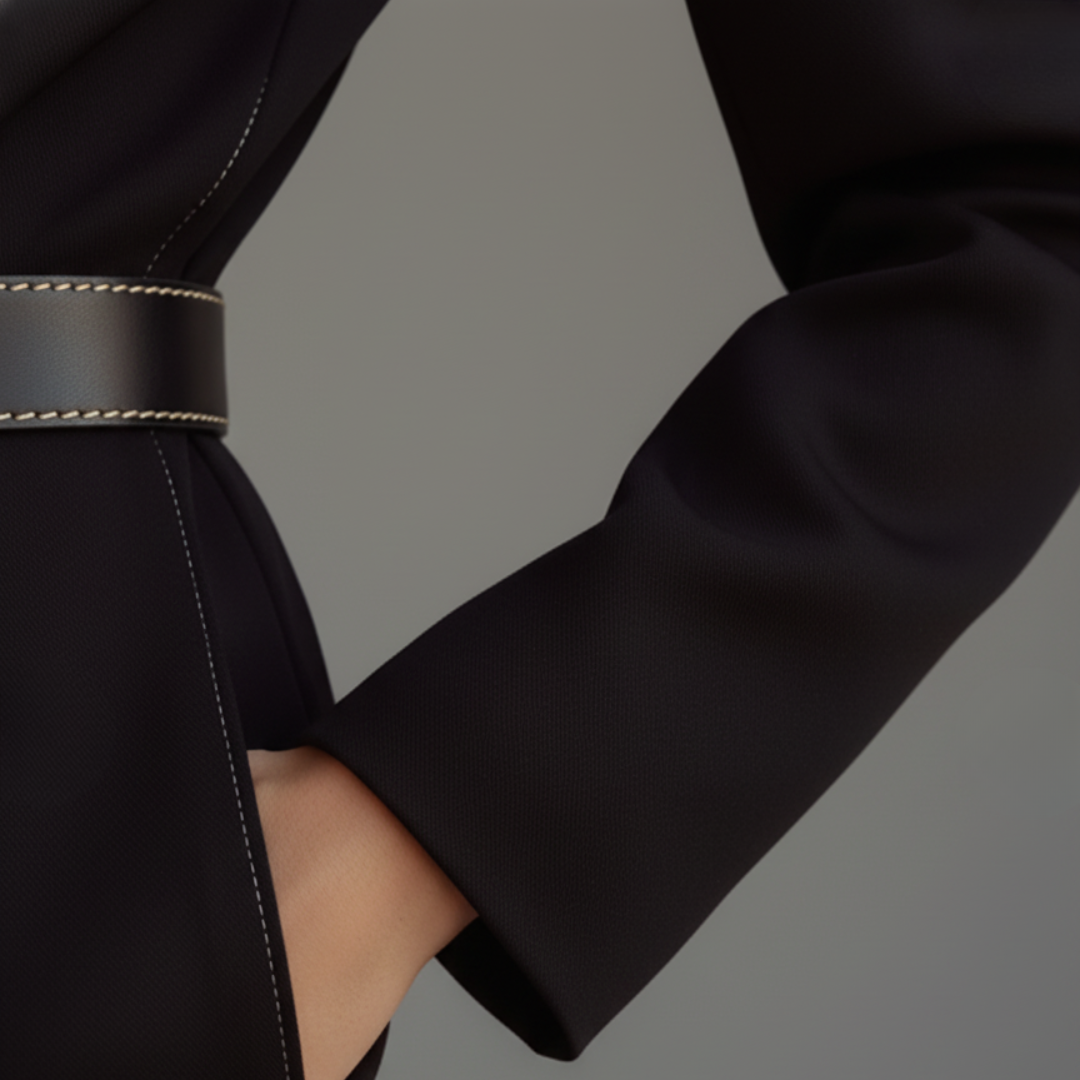 Sort jumpsuit til kvinder i teknisk stof