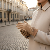 Women's Gloves with Bow Detail