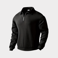 Men's Collared Half-Zip Knit Pullover Sweater