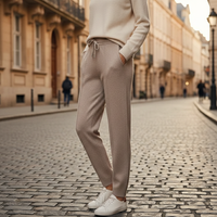Women's Pants with Elastic Waist and Drawstring
