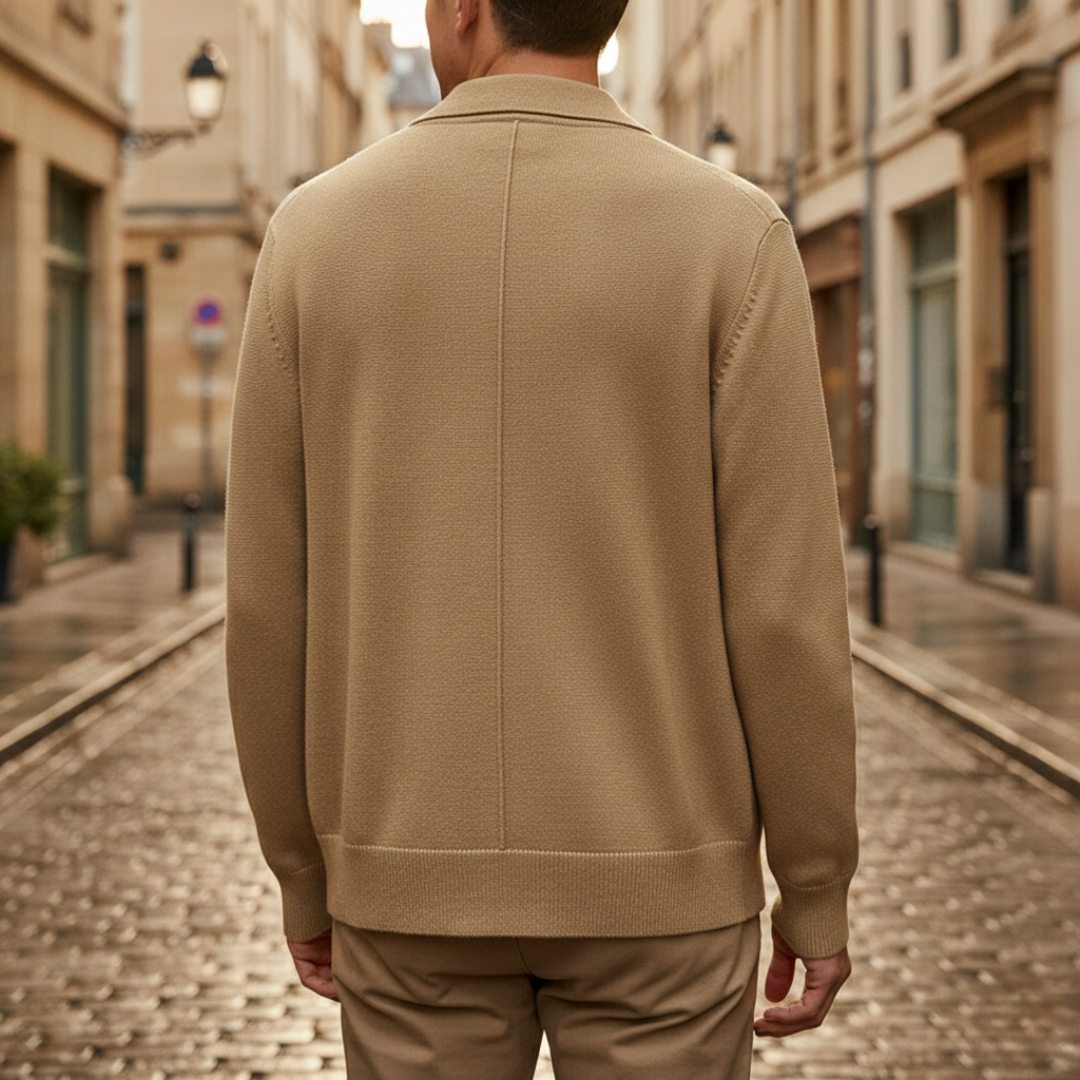 Long Sleeve Cardigan with Buttons and Pockets for Men
