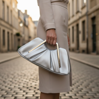 Women's Bag with Gold Handle in Eco-leather