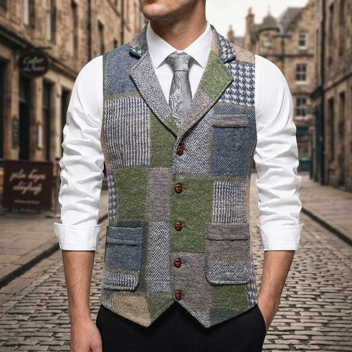 Elegant Slim Fit Tweed Men&