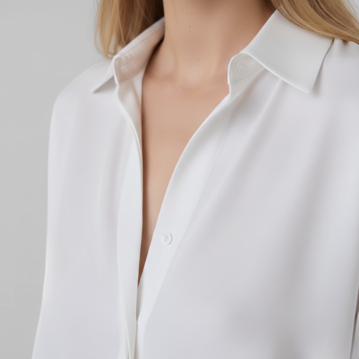 High-Waisted Pants and White Shirt Women&