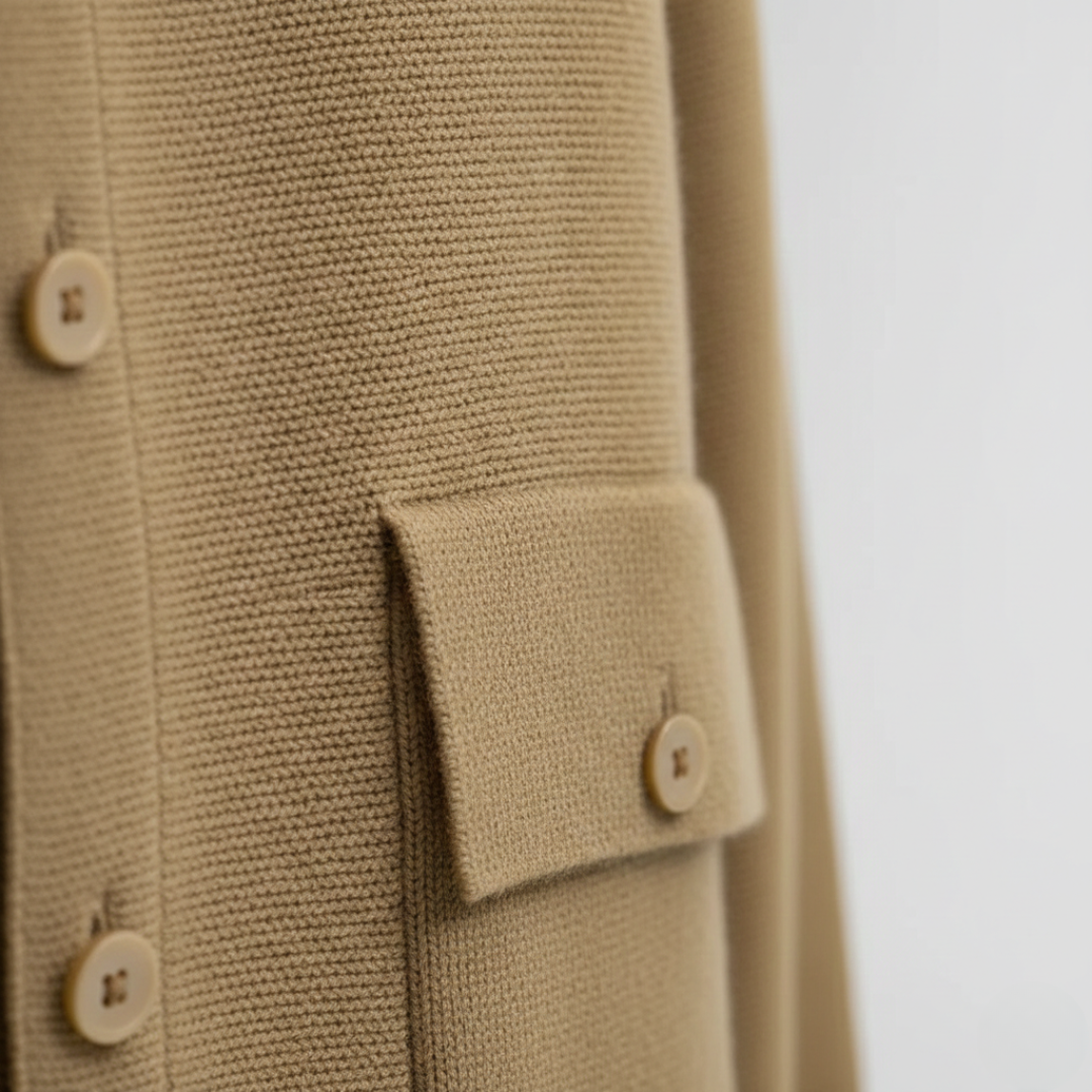 Long Sleeve Cardigan with Buttons and Pockets for Men