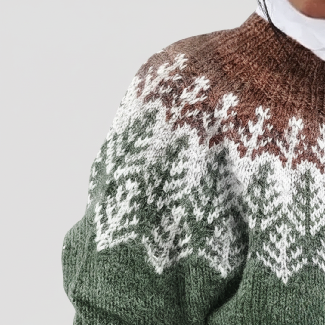 Sweater med rund hals til kvinder