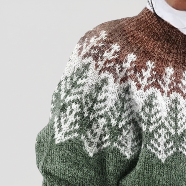 Sweater med rund hals til kvinder