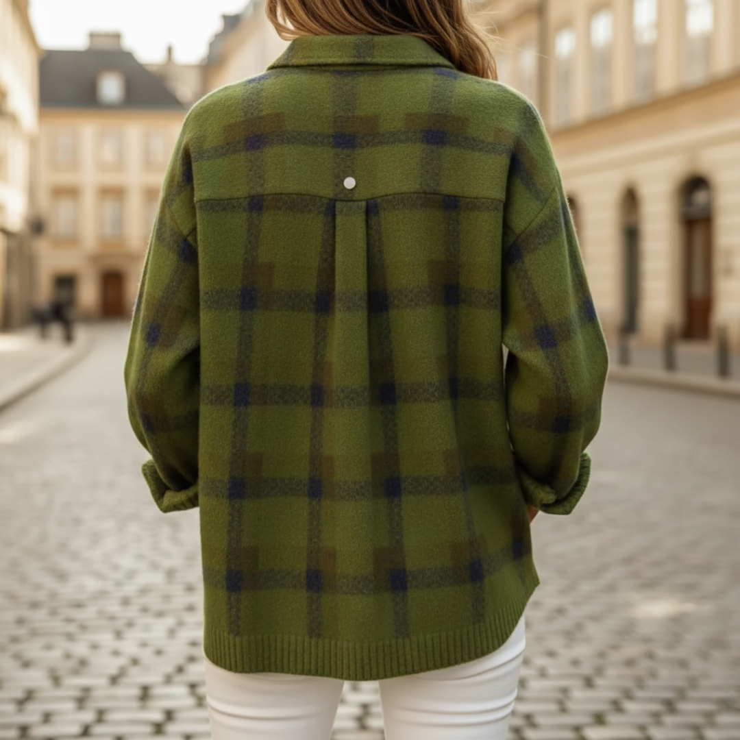 Women’s Cardigan Sweater Checkered