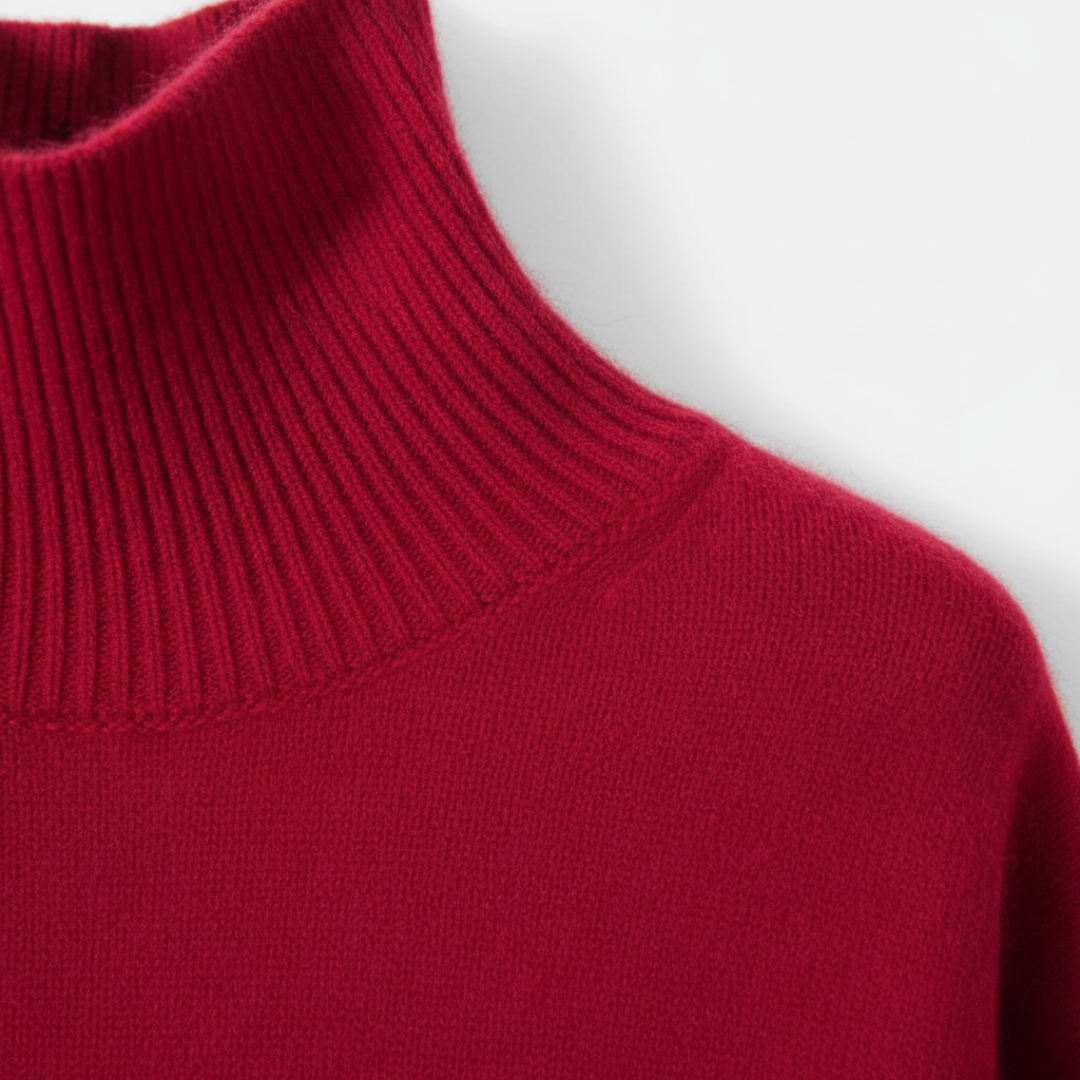Maglione comodo da donna a collo alto