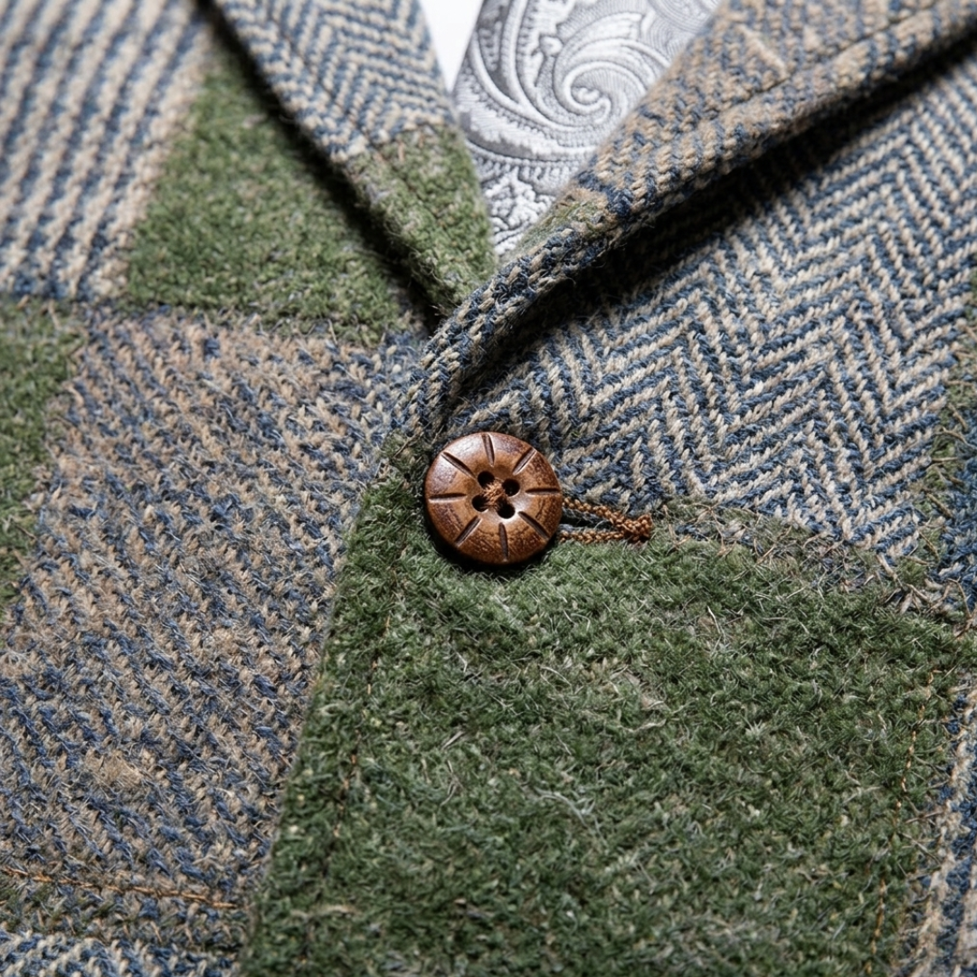 Elegant Slim Fit Tweed Men&