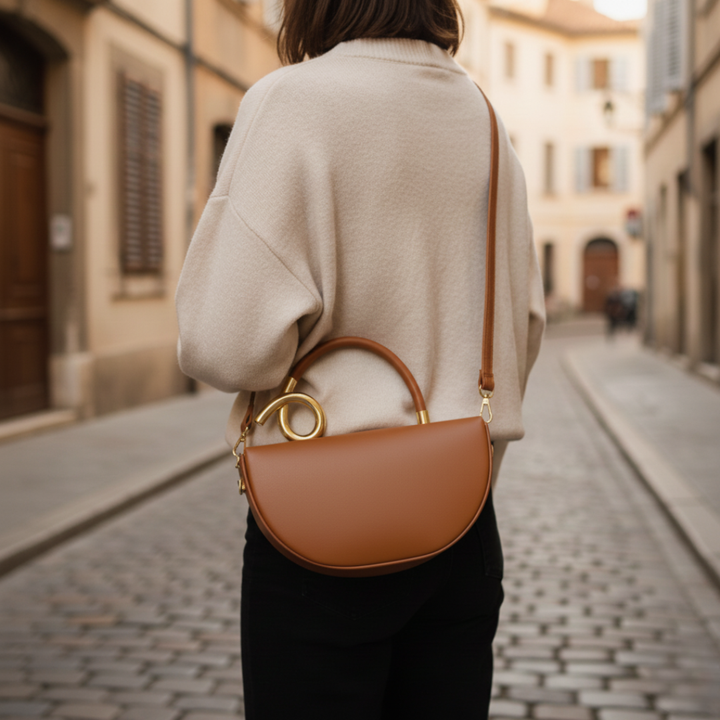 Women’s Handbag with Gold Handle