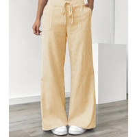 Women's Comfortable Adjustable Waist Striped Pants