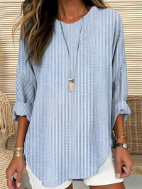 Women's Lightweight Relaxed Fit Striped Blouse