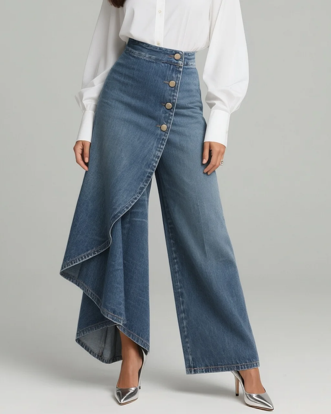 Women's High Waisted Wide Leg Wrap Pants 1