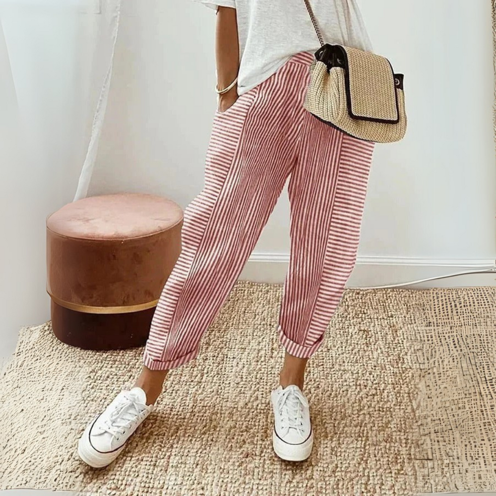 Women's Striped Wide Leg Pants for Summer 2