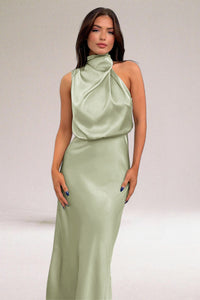 Women's Elegant Halter Neck Timeless Evening Dress