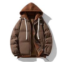 Men's Drawstring Hood Insulated Winter Puffer Coat