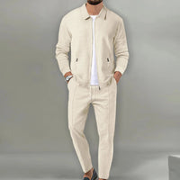 Men's Lightweight Fabric Tracksuit | Stylish Zip Jacket and Tapered Joggers