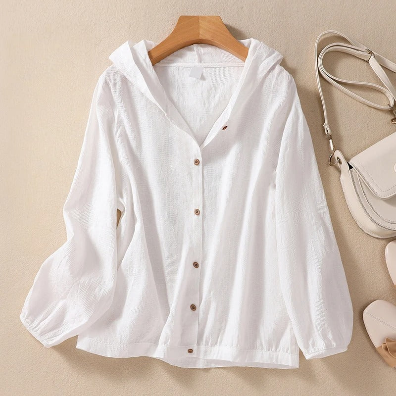 Women's Relaxed Lightweight Hooded Shirt 1