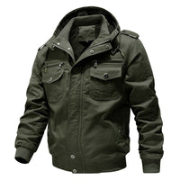 Men's Warm Lined Hooded Winter Work Jacket