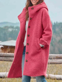 Women's Oversized Hooded Long Teddy Coat