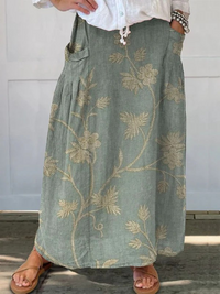 Women's Comfortable A-Line Floral Print Skirt