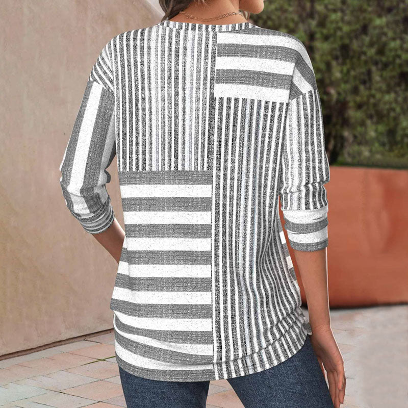 Women's Lightweight Striped Comfort Blouse 2