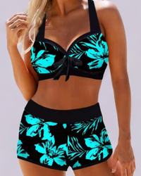 Women's High-Waist Floral Beach Swimsuit