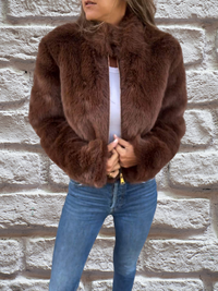 Women's Casual Relaxed Fit Faux Fur Winter Coat