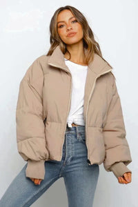 Women's Cropped Quilted Puffer Jacket