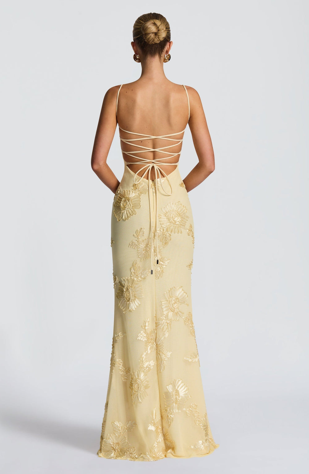 Women's Elegant Floral Jacquard Maxi Dress 2
