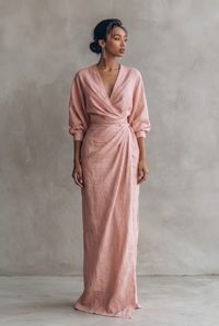 Women's V-Neck Black Maxi Dress