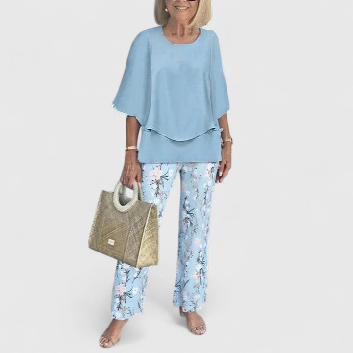Completo due pezzi da donna in velluto senza maniche aderente con bottoni elegante  