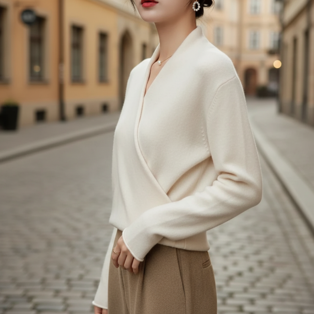 Maglione da donna con scollo a V