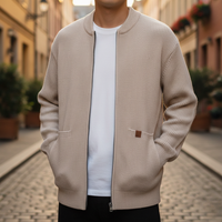 Men's High Neck Cardigan